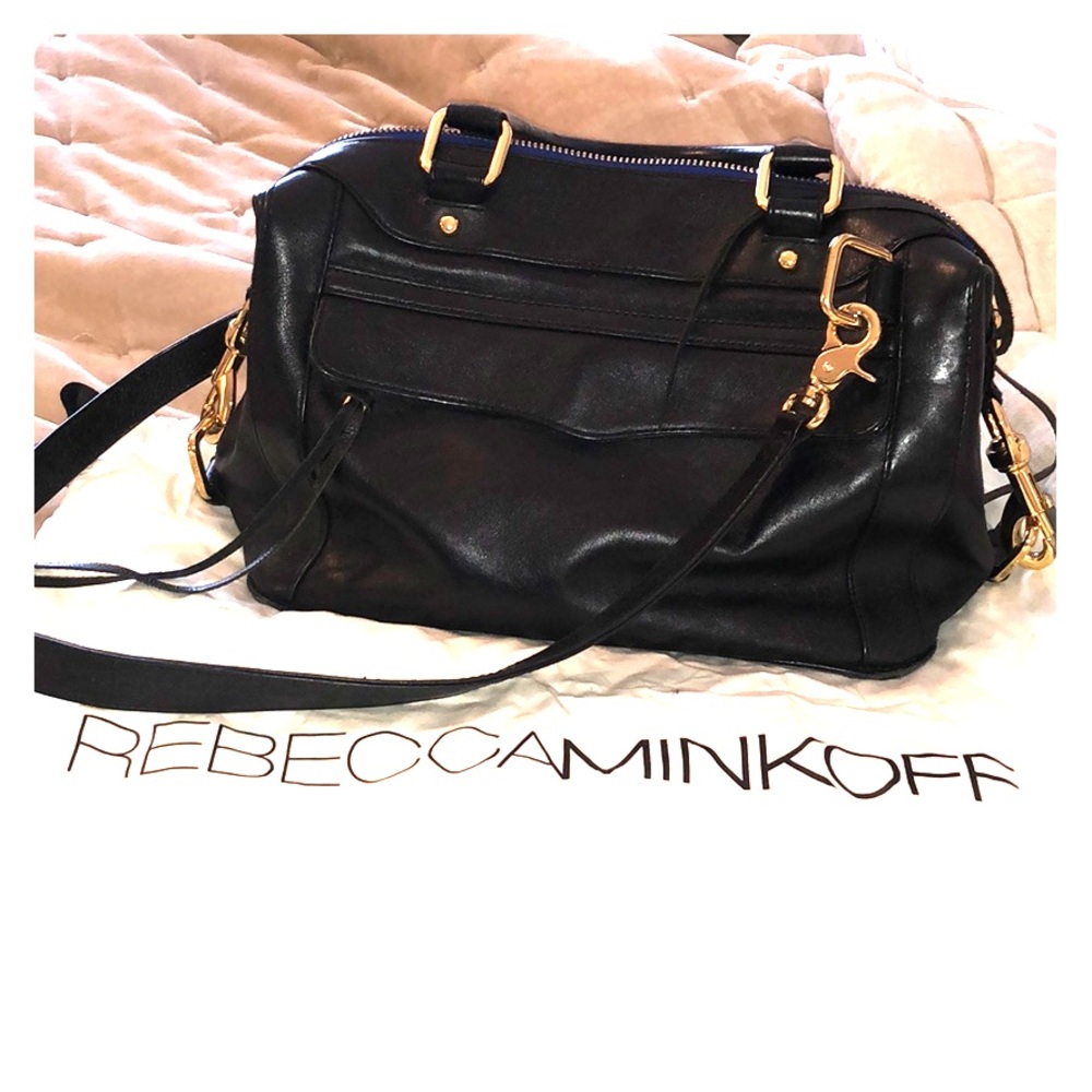 Rebecca Minkoff black leather handbag GREAT COND!